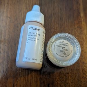 Glossier skin tint and stretch concealer in G11